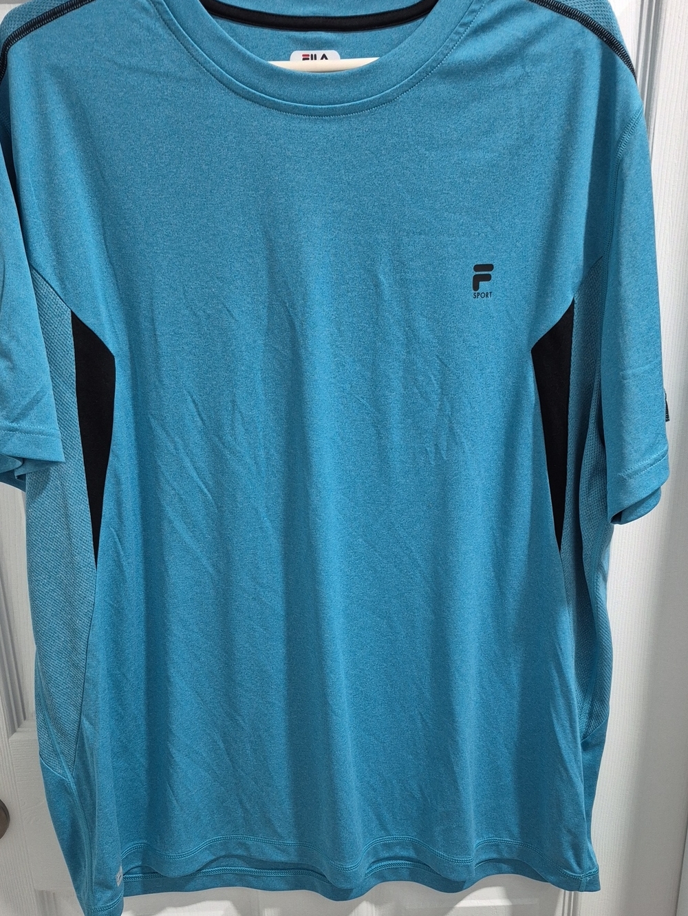 Fila Men's Teal Performance Polo with Black Accents